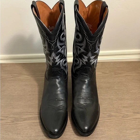 Dan Post “Milwaukee” Black & Silver Western Boots – NEW – Men’s 11.5D